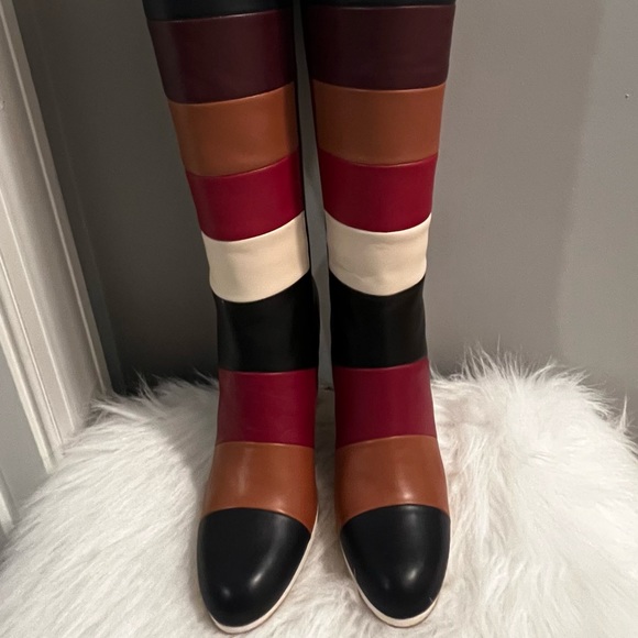 HOST PICK‼️Valentino Garavani Leather Color-Bloc Knee-Hi Boot - Picture 10 of 16